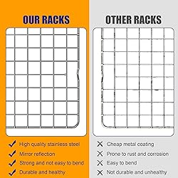 2PCS Cooling Racks for Cooking and Baking - 10" x
