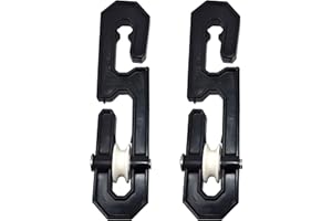 ZLY Plastic Aluminum Clothesline Spreader,Pulley Clothesline Accessories for Heavy Loads and Long Clothesline(2 Pack, Black)
