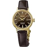 SEIKO Presage Women's Cocktail Time Automatic Watch, White Dial with Diamonds, Stainless Steel Bracelet, 50M Water Resistant
