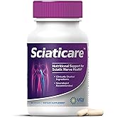 Vita Sciences Sciaticare Nerve Soothing Supplement Vitamins with Natural R-ALA Form 40X Strength, NOT Synthetic Alpha Lipoic Acid (ALA) - Lower Lumbar Sciatic, Hip, Thigh, Leg, Foot