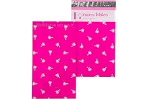 Inspired Mailers - Poly Mailers 6x9-100 Pack - Pink Palm Trees - Small Shipping Bags - 6x9 Polymailers - 6x9 Poly Bags for Shipping - Poly Shipping Bags 6x9 Mailers