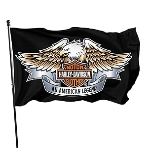 Harley Davidson Flag 3x5 FT Outdoor -Camping Flag Decorations Party Supplies,Flags for Home House Outdoor Indoor Decor (HD-8)