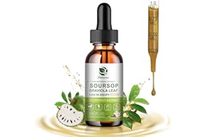 LUKAREE Nature Soursop Bitters Liquid, 2000mg Soursop Oil for Cell Support & Regeneration, Antioxidant, Immune Boost, Digestive, Sugar-Free, Gluten-Free, Soursop Multivitamin Drops 1 Month Supply 2 FL OZ