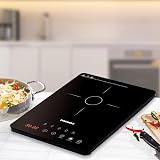 Daewoo 2000W Induction Hob with Built-In Timer, Auto Switch Off UK Plug view 2