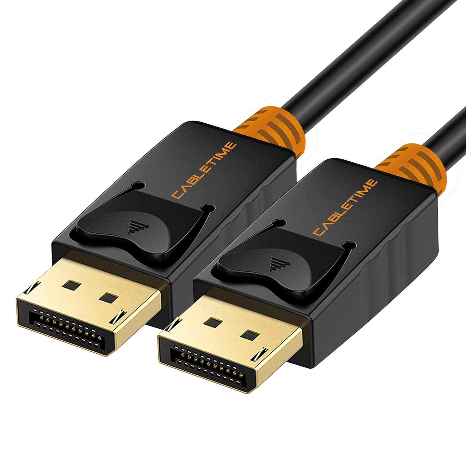 DisplayPort to DisplayPort Cable,CABLETIME Gold Plated DisplayPort 1.2 Compatible DP to DP Cord 4K Resolution Ready for DisplayPort enabled systems and monitors (3 Feet (1M))