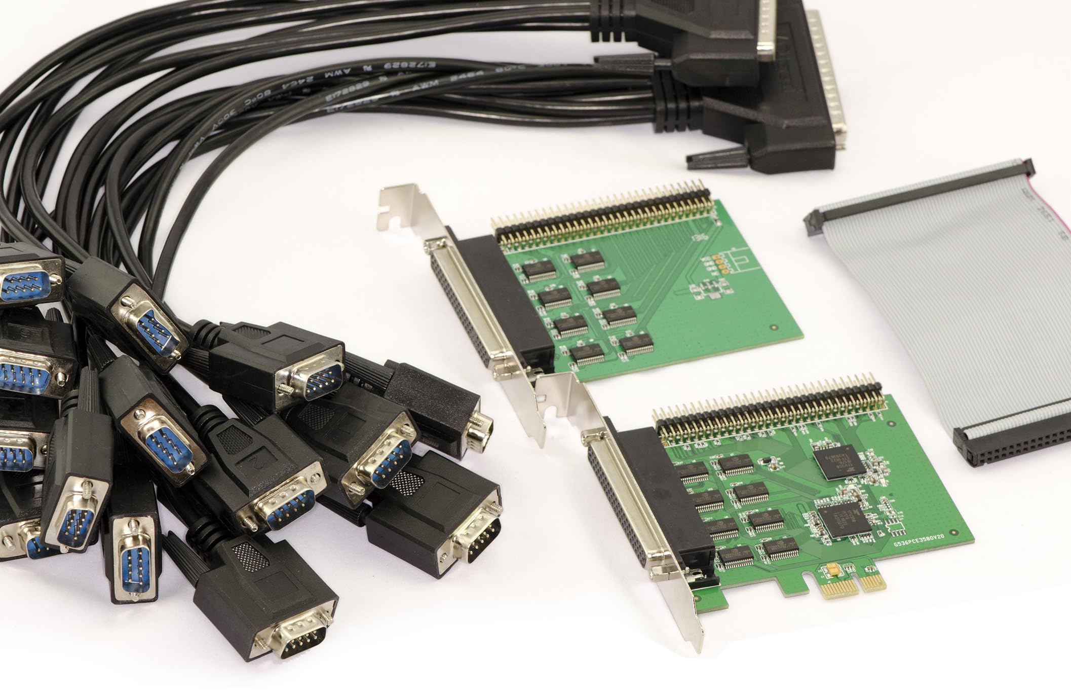 KALEA-INFORMATIQUE 16-port COM RS232 UART PCIe controller card with EXAR XR17V358 chipset