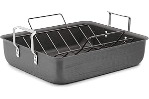 Calphalon Classic Hard-Anodized 16-Inch Roasting Pan with Nonstick Rack