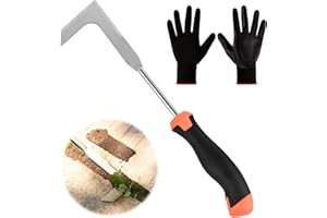 BokingOne Patio Crack Weeder Tool with Ergonomic Handle �C Stainless Steel Weed Puller for Patio Sidewalk Driveway Cracks | Ru
