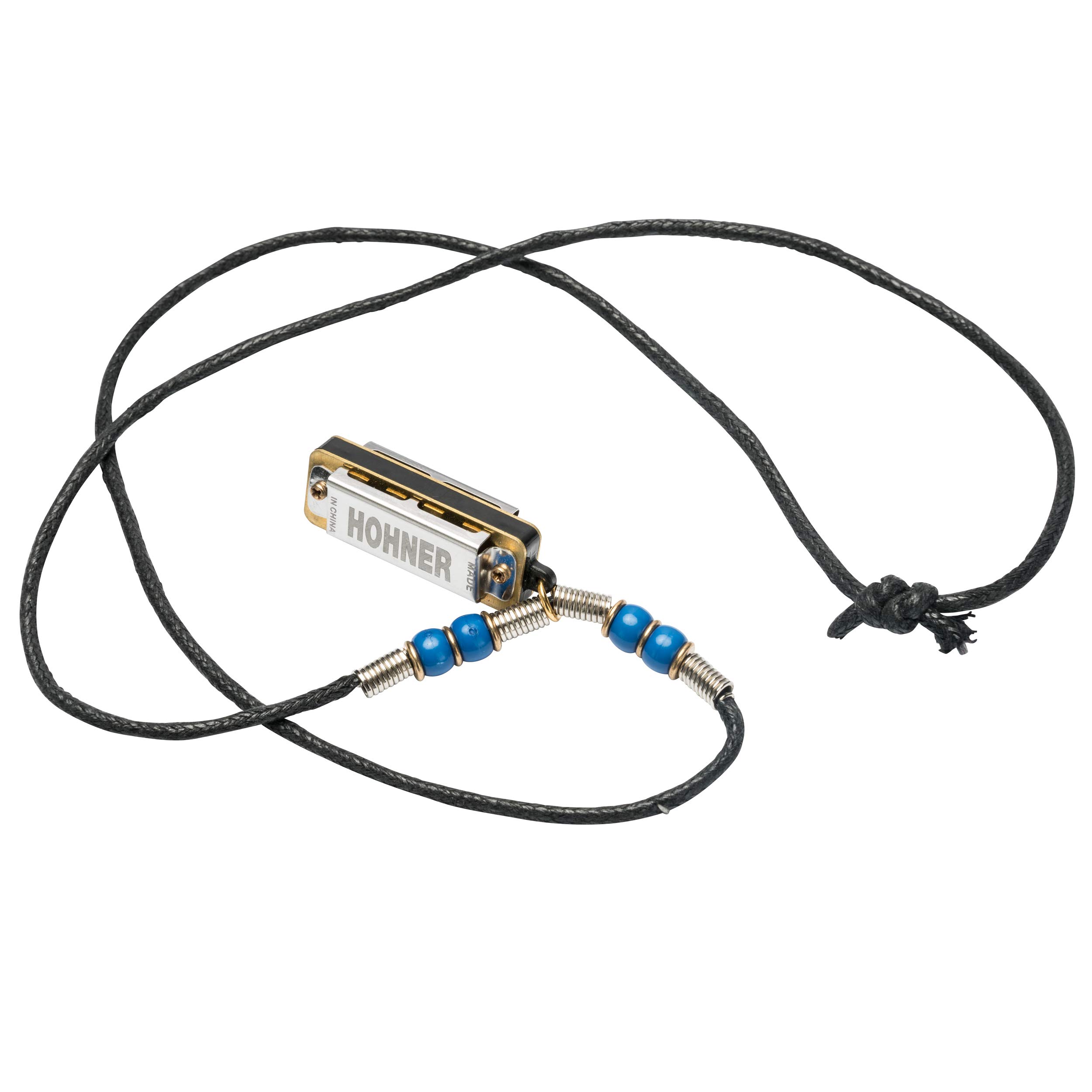 Hohner M38N-DB Mini Harmonica Necklace, Dark Blue