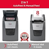 Rexel Optimum Auto Feed 100 Sheet Shredder P-4 Security Black 34 L Bin view 2