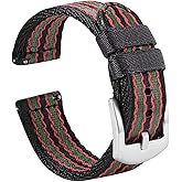WOUKUP Military Quick Release Nylon Watch Bands Premium Seat Belt Material Watch Strap 18mm 20mm 22mm Watchband for Men and Women