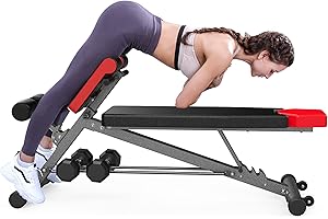 FF Finer Form Multi-Functional Weight Bench for Full All-in-One Body Workout – Adjustable Workout Bench Press for Home Gym, Fitness equipment for Back HyperExtension, Roman Chair Exercise, Sit up