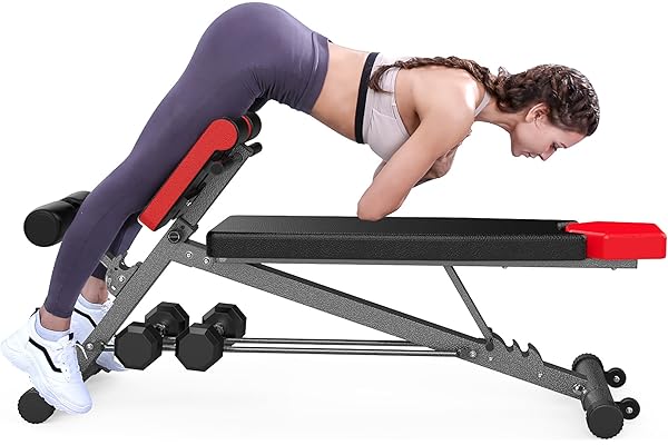 Finer Form Multi-Functional Bench for Full All-in-One Body Workout – Versatile Exercise Equipment for Hyper Back Extension, A