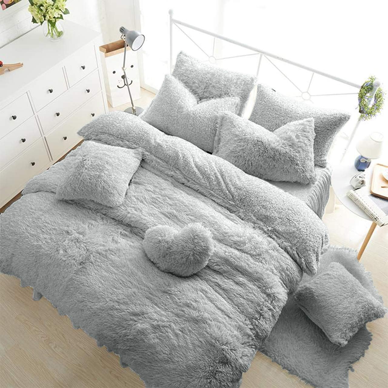 Teddy Bear Fleece Fitted Sheet Plain Thermal Winter Warm Soft Sherpa