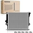 A-Premium Engine Coolant Radiator Assembly with Transmission Oil Cooler Compatible with Jaguar XF 09-10, XJ8 XJR 07-09, S-Type 03-08, 3.0L 4.2L, Automatic Trans., Replace# 13148, C2C001448