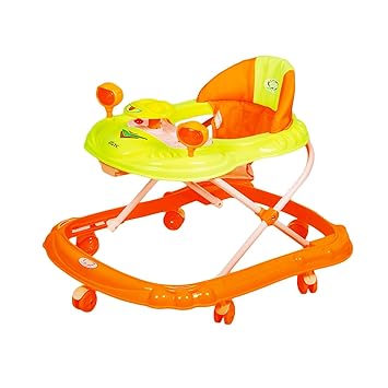 GTC Stylish Baby Walker - (IT N - 329) (Orange-Light Green)