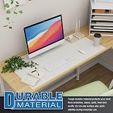 K KNODEL Large Office Leather Desk Mat 90x43cm White PVC Leather view 6