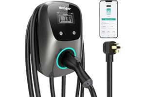 NexCyber Level 2 EV Charger(WiFi APP/Plug-Play), 48Amp, 25ft Cable ETL Certified, 240V NEMA 14-50p Plug, Home Level 2 EVSE Car Charger w/ J1772 Connector, Electric Vehicle Charging Stations