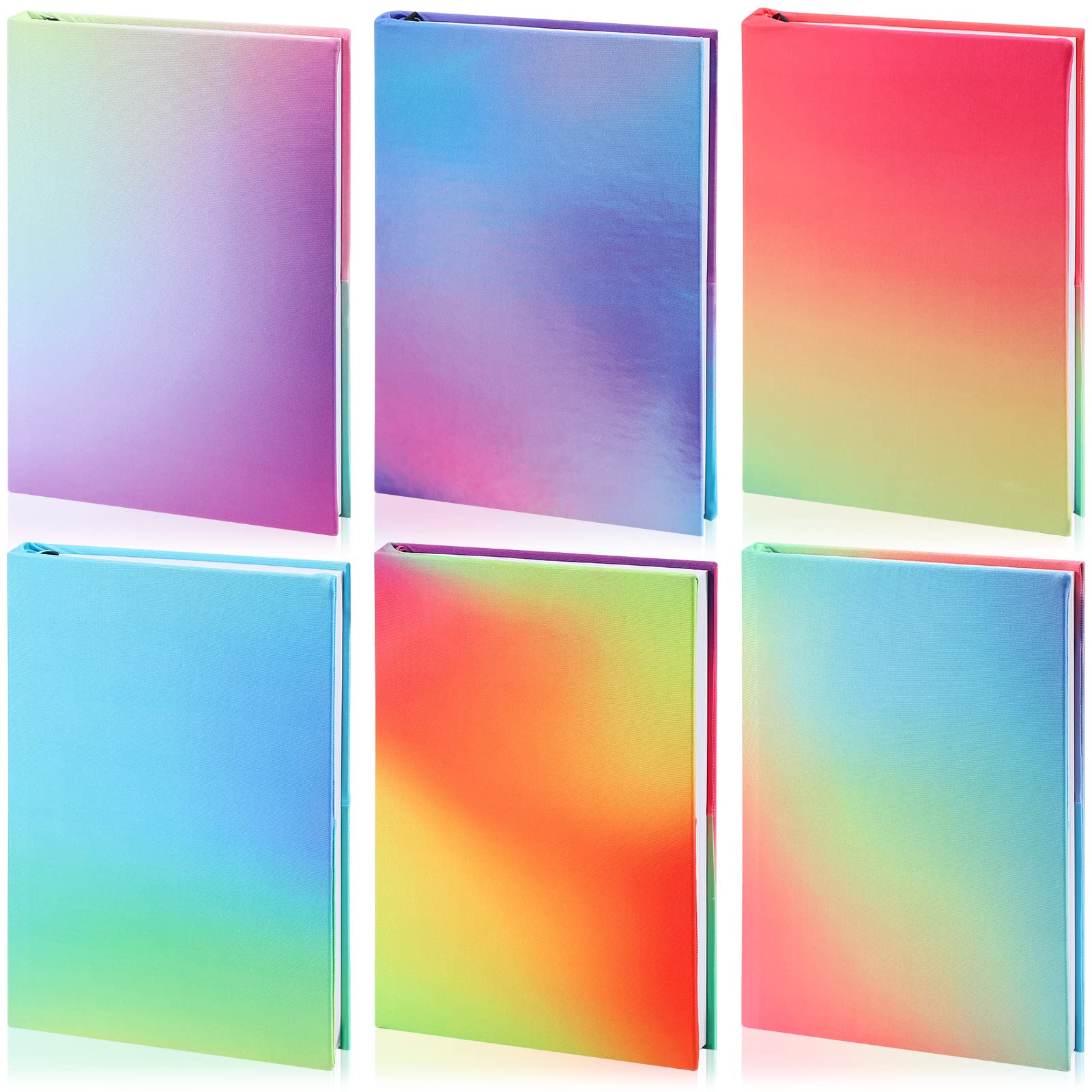 Photo 1 of 6 Pack Stretchable Book Cover Jumbo Fabric Book Covers Colorful Pattern Print Book Protector Washable Reusable Protective Textbook Cover for Hardcover Textbooks up to 9 x 11 Inch (Lovely Pattern)