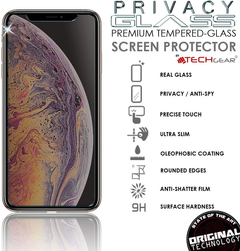 TECHGEAR [2 Pack Anti Spy Privacy Screen Protectors for iPhone 11 Pro - Image 3
