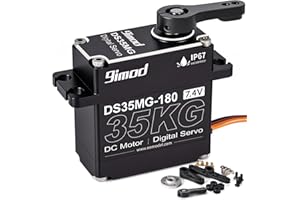 9IMOD Waterproof 35KG High Torque RC Steering Servo Motor, Powerful & Fast Full Metal Gear Digital High Speed arduino servo for 1/8 1/10 1/12 RC Cars, Crawler, Truck, Buggy, Robotic, Control Angle 180°