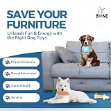 Fur & Bone 10-Pack Puppy Chew Toys - Indestructible Rope & Squeaky Teething view 3