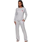 U.S. Polo Assn. Women's 2-Piece Pajama Set, Long Sleeve Top, Pants Valentines Gifts for Her