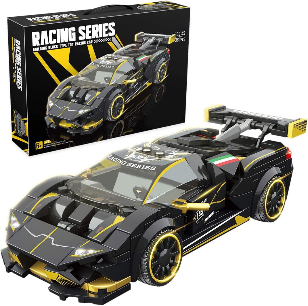 Technology Sports Car Building Kit for for Speed Champions EVO, 360 Pieces Speed Champions Racing Car Model Kit, Adult Sports Car Toy Model, Compatible with major brands