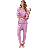 Peace Love & Dreams Henley Pajama 2 Pc Set