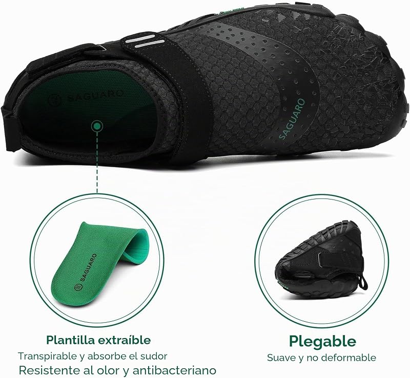 Sapatos minimalistas masculinos descalços femininos antiderrapantes descalços para solas zero drop Black Night, Gr.42