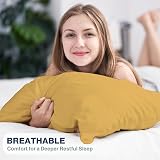 DN Pillow Cases 2 Pack Ochre 50x75cm Envelope Closure 100% Microfibre view 5