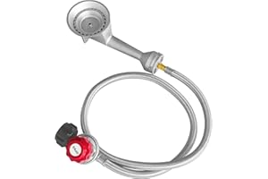 Veralune Taper High Pressure Cast-Iron Propane Burner Head, with 20 PSIG Adjustable Regulator, Taper Burner Head for Turkey Fryer Burners, Outdoor Cooking, Camping