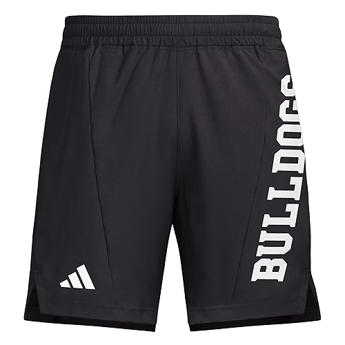 adidas Men's D4T Woven Mississippi State University Shorts, Black/White/Mississippi State University, X-Small/9" Inseam