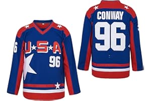 CGUBJI Men's #96 Charlie Conway Team Movie Hockey Jersey Stitched
