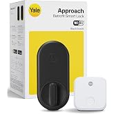 Yale Approach Smart Wi-Fi Deadbolt Retrofit Smart Lock, Unlimited Virtual Keys, App Remote Control, Keyless Entry - Black