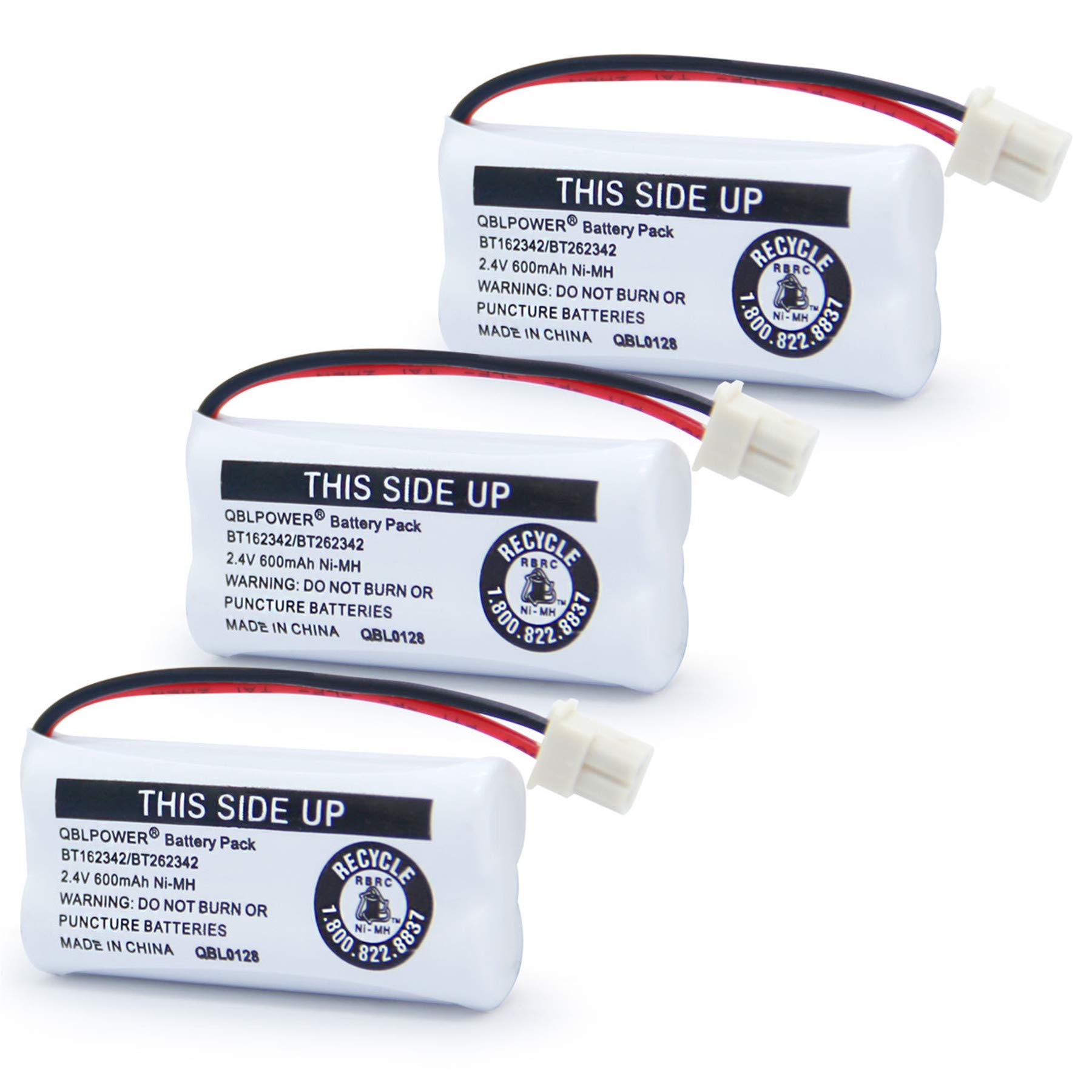 BT162342/BT262342 Battery BT183342 BT283342 BT166342 BT266342 CS6114 CS6419 CS6719 EL52300 CL80111 Cordless Phone (Pack of 3)