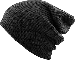 KBW-12 BLK Comfortable Soft Slouchy Beanie