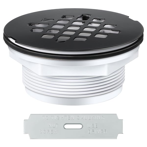Artiwell 4-1/4" OD Snap-in Shower Drain Cover, Round Shower Drain Strainer Grid, Replacement Cover, Designed For Long-Lasting(Chrome Plated): Bathroom Accessories