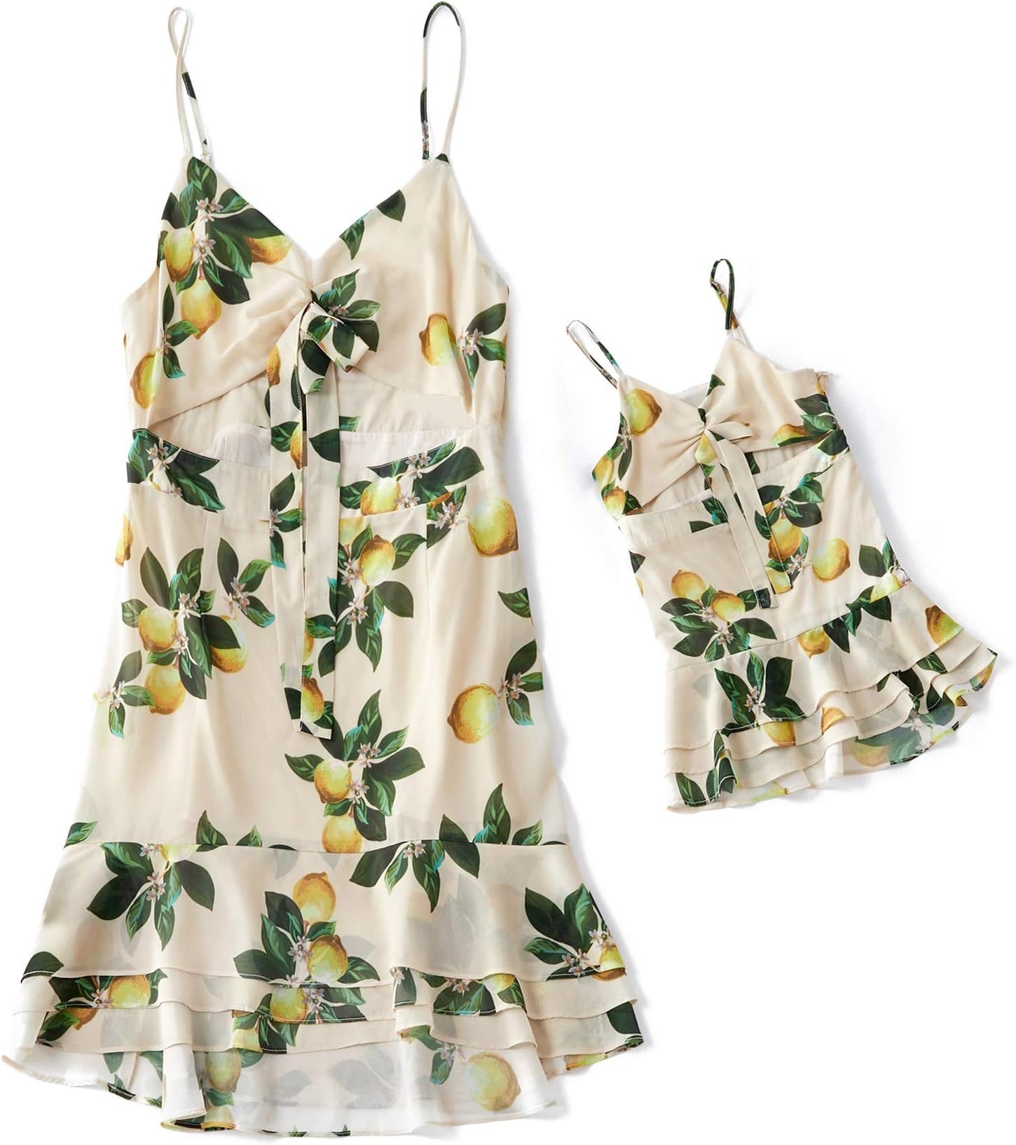Mommy and Me Matching Dress Bikini Dress Hollow Out Strap Beach Sleeveless Dress