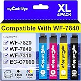 myCartridge Remanufactured Ink Cartridges Replacement for Epson 812XL Ink Cartridges Combo Pack 812 XL T812XL Compaitble with Workforce Pro WF-7840 WF-7820 WF-7310 EC-C7000 Printer(4 Pack)