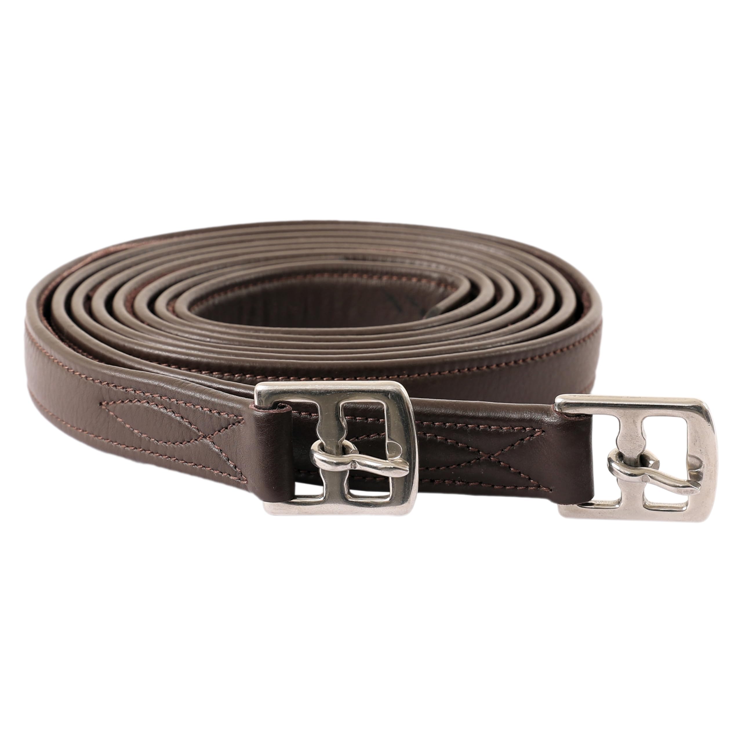 Exion Soft Stirrup Leathers for English Saddle | Durable Stirrup Leathers for Daily Use | Dressage Leather Stirrups for Saddle | Black, Brown | Sizes - 120 cm/ 135 cm/ 145 cm/ 155 cm