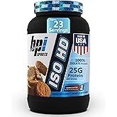BPI Sports ISO HD Isolate Protein Powder – 100% Whey Isolate, Protein Powder for Muscle Gain - Cookie Butter - 1.6 Lb - 23 Servings