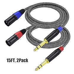 Ihurllu Balanced 1/4" TRS to XLR Male Patch