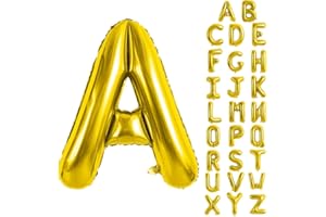 YUNSHANGMO Gold Letter Balloons 40 Inch - Large Letter A Aluminum Foil for Birthday Party Decorations