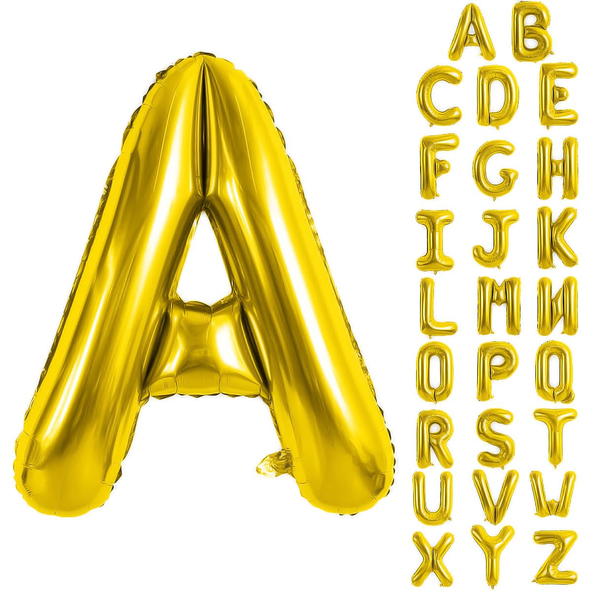 Photo 1 of YUNSHANGMO Gold Letter Balloons 40 Inch - Large Letter A Aluminum Foil for Birthday Party Decorations
