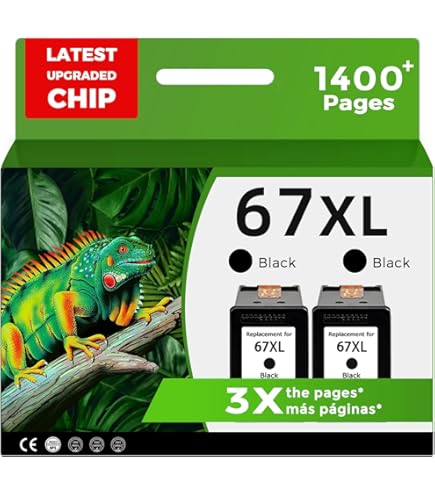 HP 67 Xl Ink Cartridge 67XL Ink Cartridges Compatible For HP 67 Ink Cartridges DeskJet 2755e 2855e 4155e 4255e 6055e 6065e (1 Black 1 Tri Hp Printer Ink