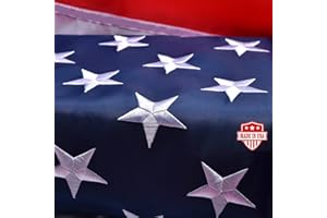 MUFRI American Flag, 100% United States flag Made in USA, Flags 3x5 Outdoor with Embroidered Stars, Stitched Stripes, Brass Grommets, American Flags for Outside 3x5