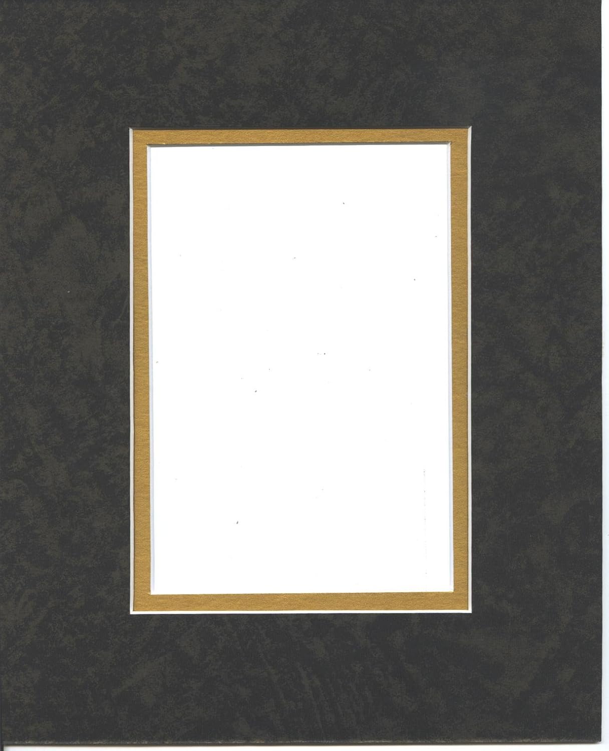 24x36 Black & Gold Double Picture Mats with White Core, for