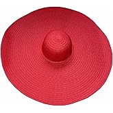Lifup Oversized Sun Straw Hat for Women, UPF 50+ Floppy Wide Brim Summer Hat, Foldable Packable Roll up Beach Cap