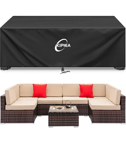 ABCCANOPY Heavy Duty Sofa Cover - Waterproof Dustproof Universal Outdoor Furniture Cover, 76x33x33x25 Inches, Black